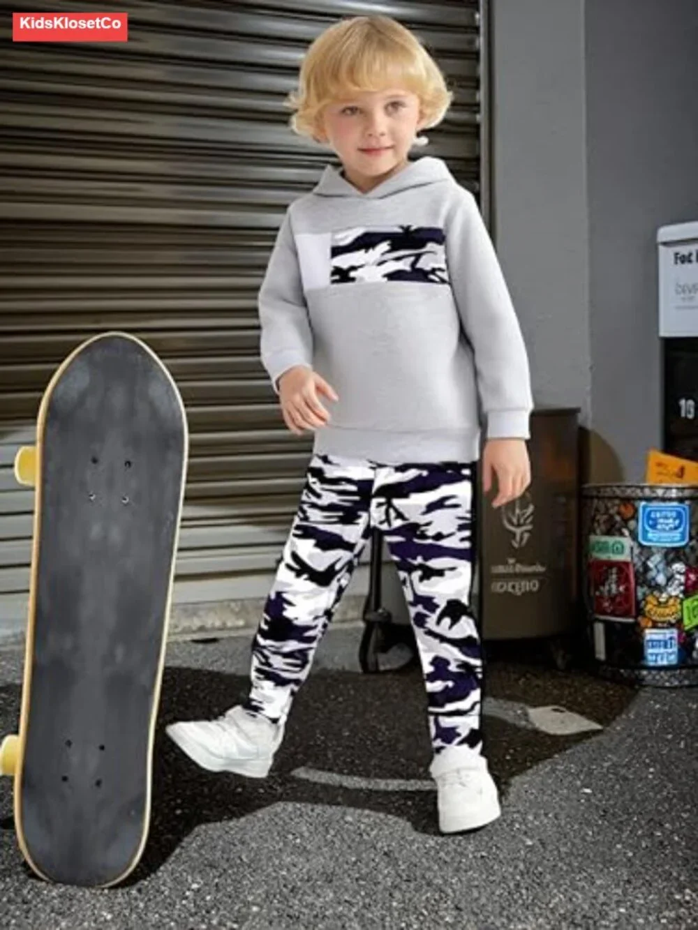 Boys Hooded Colorblock Sweatshirt Pants Set Fall Winter 2T Toddler